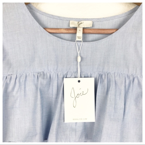 NWT Joie‎ Adotte Blouse in Maritime Chambray Size Small - Picture 9 of 12